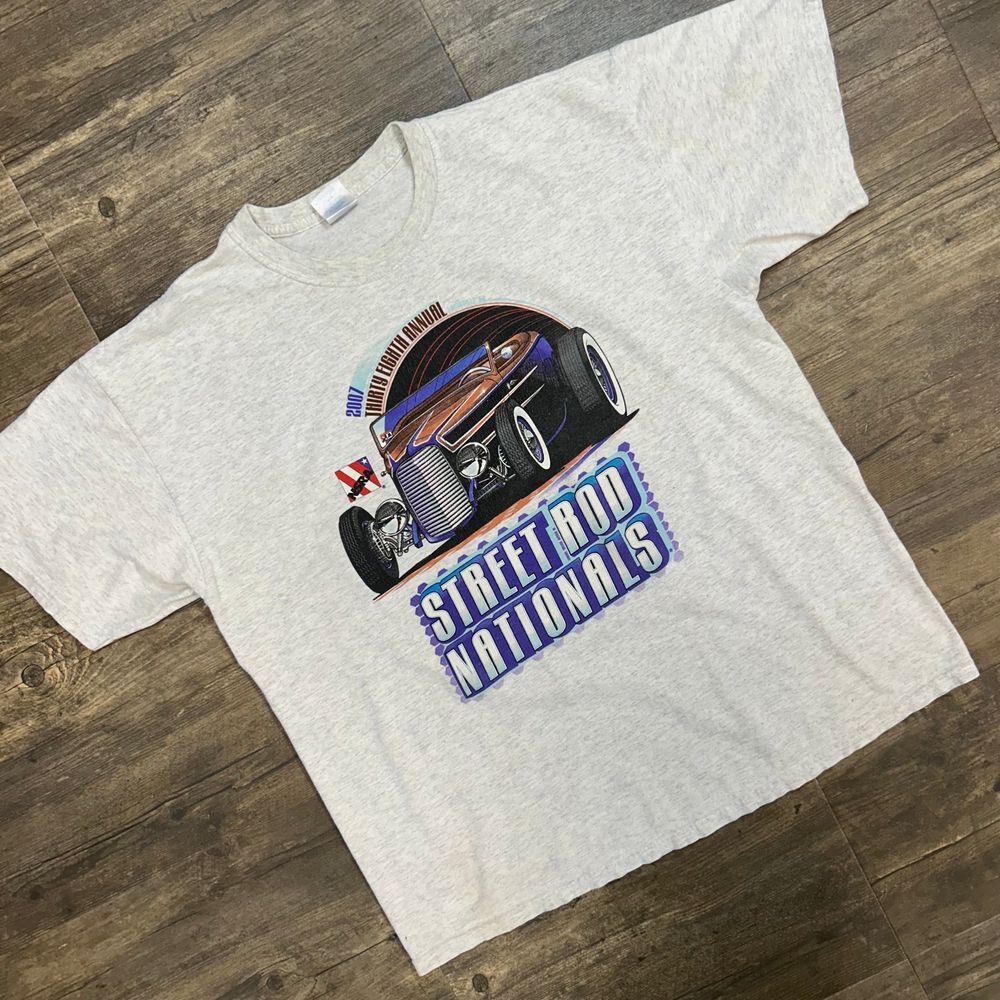 2007 Street Rod Nationals 38th NSRA‎ Double Sided Tshirt Men Size XL (337)
